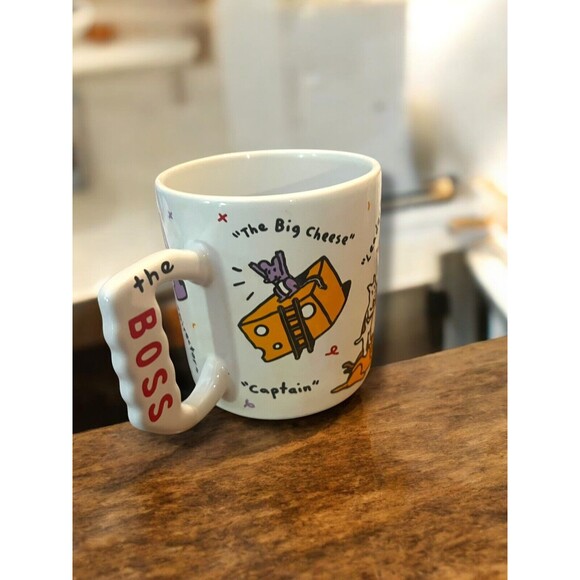 The Boss Theme Jumbo 18 oz. Ceramic Coffee Cup FTD VTG Mug Guru Big Cheese Dog - Picture 3 of 15
